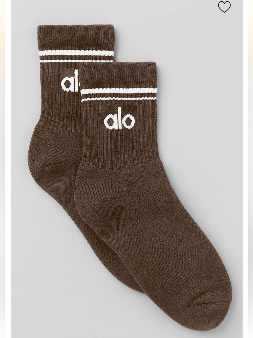ALO Yoga Espresso ☕️ Unisex Full Crew Socks 🧦 Size: Medium (SOLD OUT) MSRP: $34
